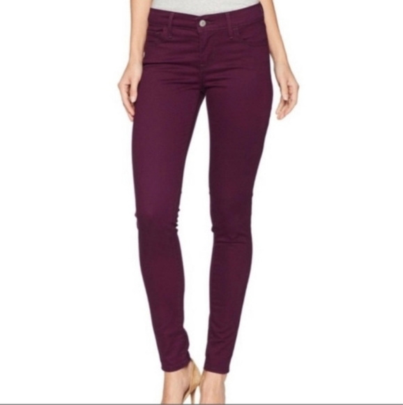 Levi Strauss & Co Maroon 710 Super Skinny Pants - Picture 1 of 8